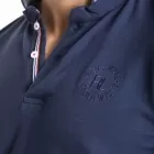 Tunisian style neck polo shirt GERONI BLUE