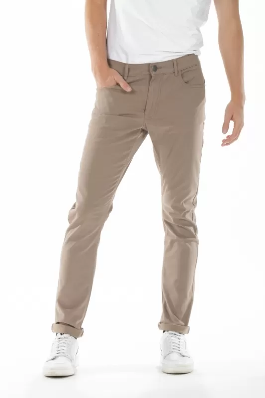 Jeans RL80vestibilità straight gabardina di colore beige