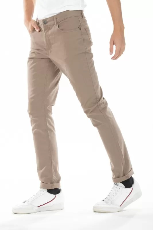 Jeans RL80vestibilità straight gabardina di colore beige