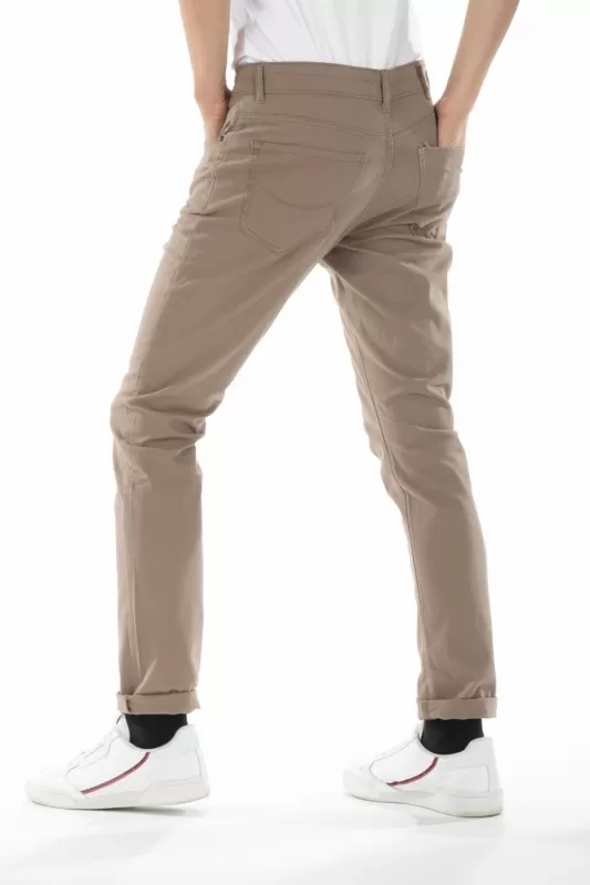 Jeans RL80vestibilità straight gabardina di colore beige