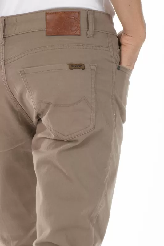 Jeans RL80vestibilità straight gabardina di colore beige