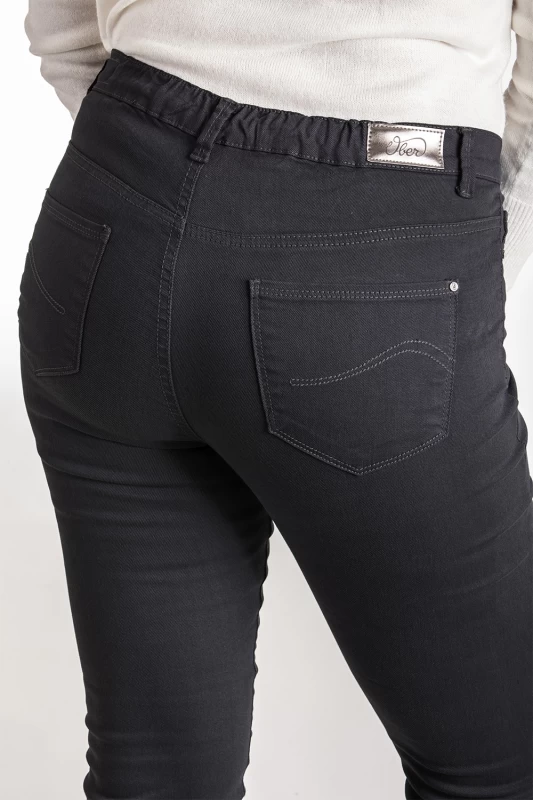 Jeans coupe droite taille haute stretch