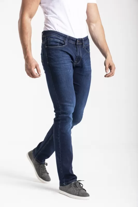 Jeans RL80 stretch Fibreflex® coupe droite ajustée brossé