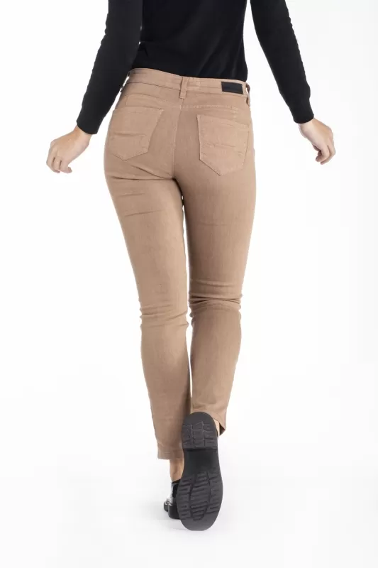 Pantalone colorato da donna in denim slim push up CAPIRA