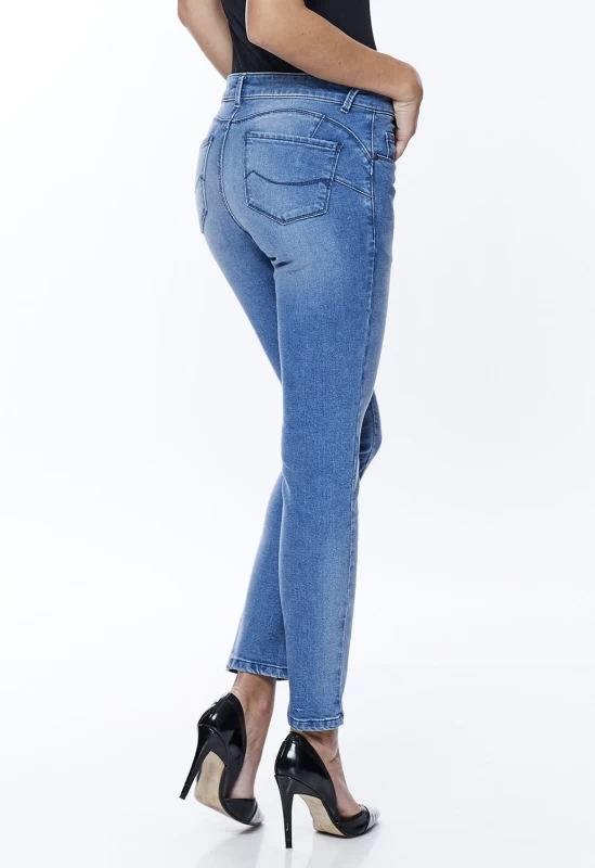 Jeans slim push-up brossé CATHY