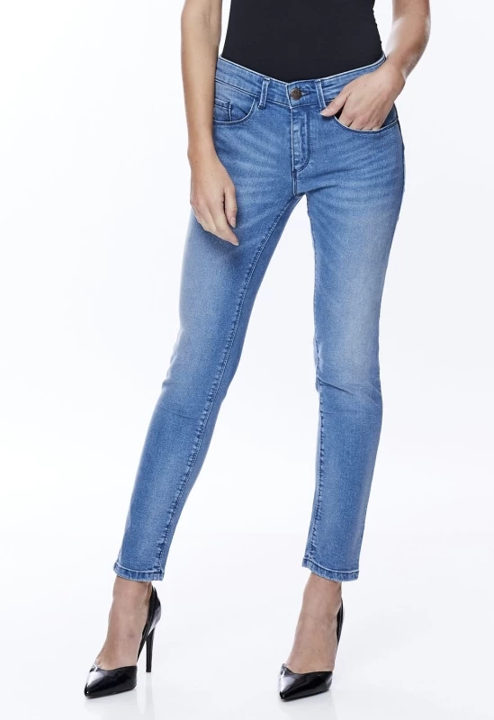 Jeans slim push-up brossé CATHY