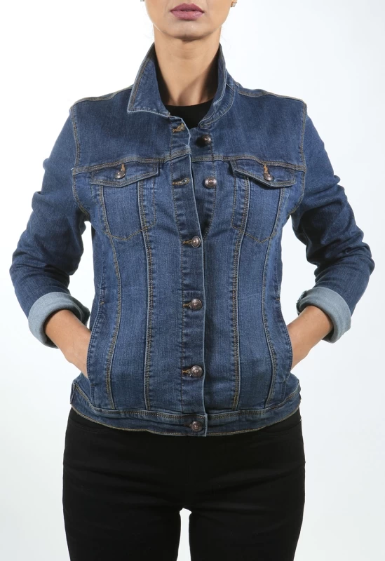 Veste en jeans stretch coupe ajustée ENIA