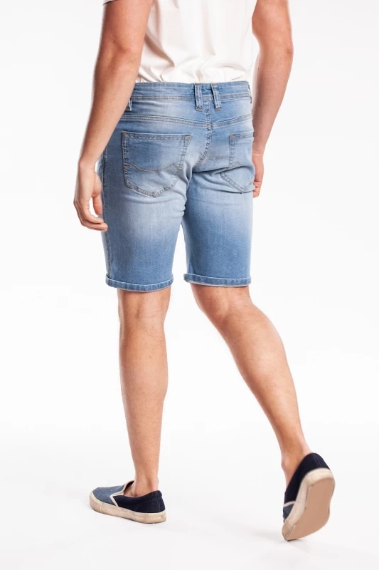 Bermuda denim elasticizzato fondo risvoltato VALDER