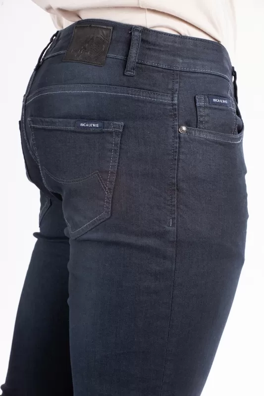 Jeans RL80 vestibilità straight denim elasticizzato tinta su tinta VITO