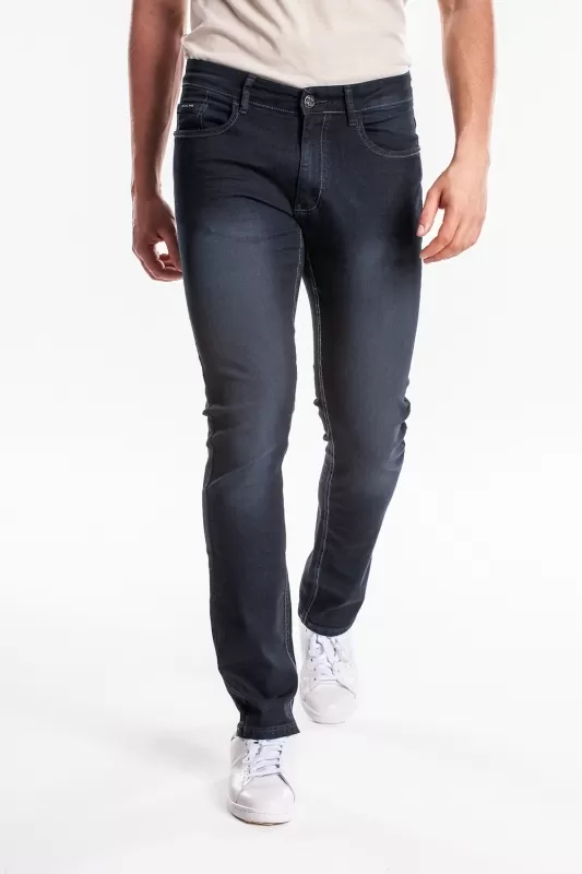 Jeans RL80 vestibilità straight denim elasticizzato tinta su tinta VITO