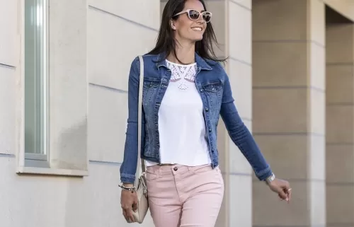 Veste en jeans stretch coupe ajustée ENIA