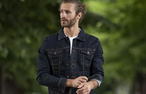 Veste en jeans stretch coupe ajustée FRAK