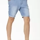 Bermuda vestibilità relax in denim leggero stone washed spazzolato ALI 