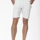 Bermuda in denim leggero bianco vestibilità morbida AMIR