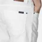 Bermuda in denim leggero bianco vestibilità morbida AMIR