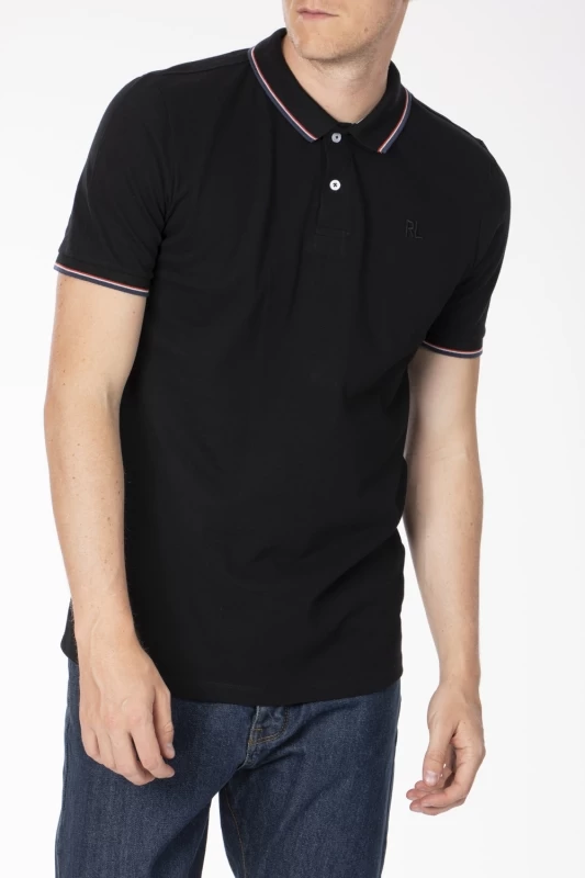 Polo in cotone piquet ASH NERO