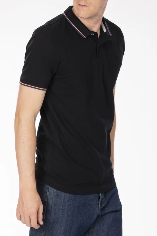 Polo in cotone piquet ASH NERO