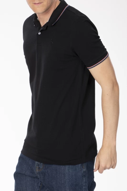 Polo in cotone piquet ASH NERO