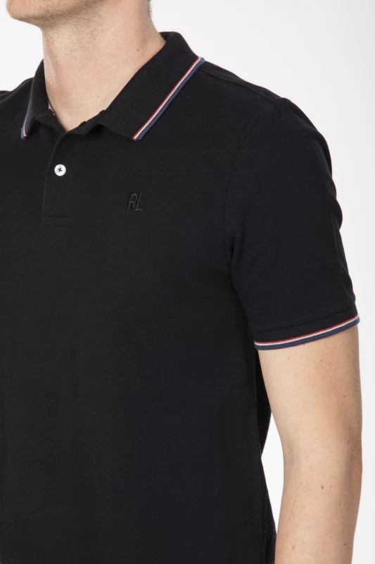 Polo in cotone piquet ASH NERO