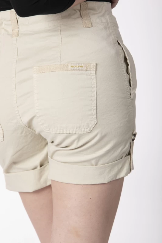 Bermuda à revers EDVIGE BEIGE