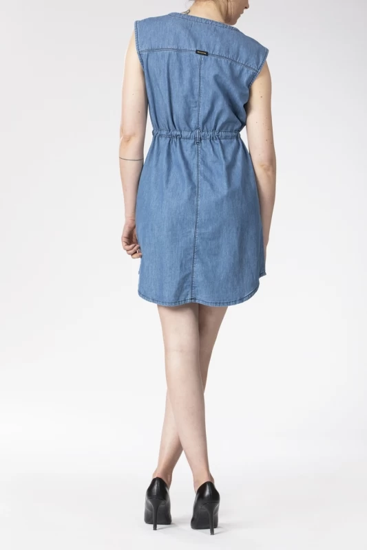 Robe sans manches chambray bleached EGLE