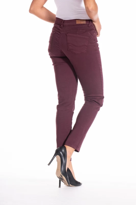 Pantalon slim push-up CAPIRAZ BORDEAUX