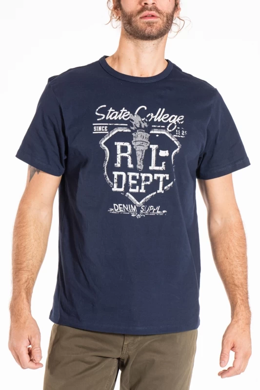 T-shirt stile college con stampa WALDO