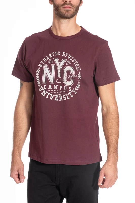 T-shirt stile college stampata WESTON