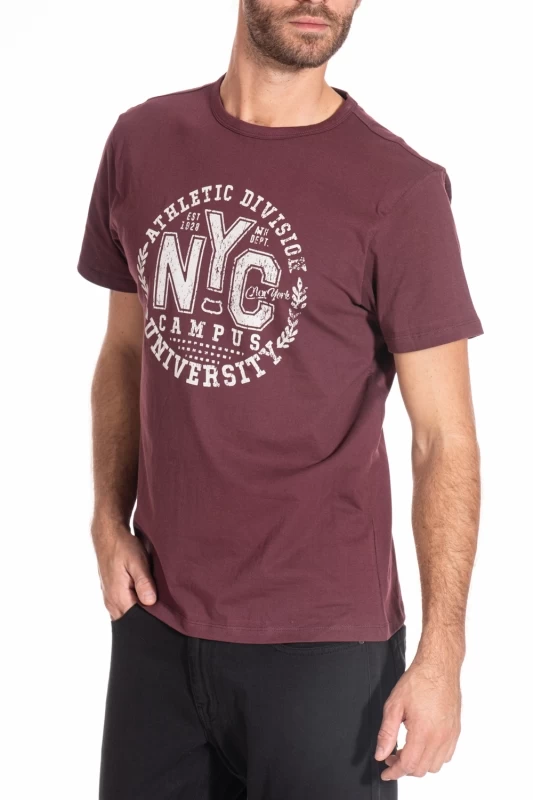 T-shirt stile college stampata WESTON