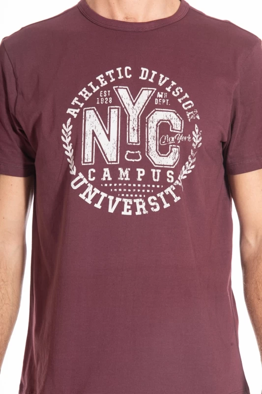 T-shirt stile college stampata WESTON