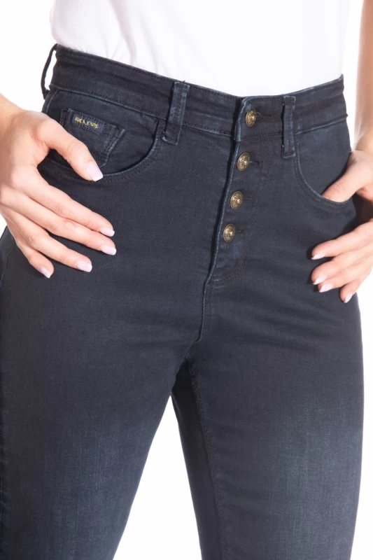 Jeans coupe bootcut denim stretch  blue black ZAIRA