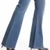 Jeans bootcut  in denim stretch spazzolato ZELIA