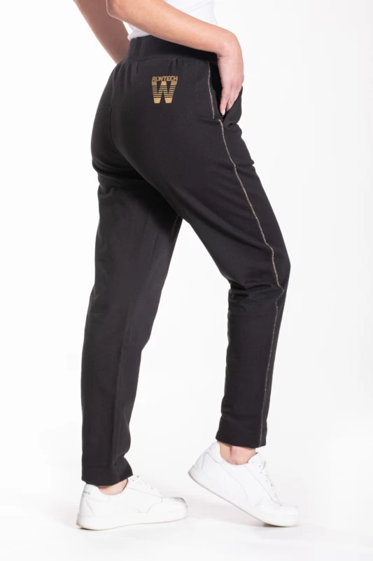 Pantaloni jogging con cuciture in filo di lurex ZEVELYN