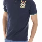 Polo in cotone piquet CALLUM BLU