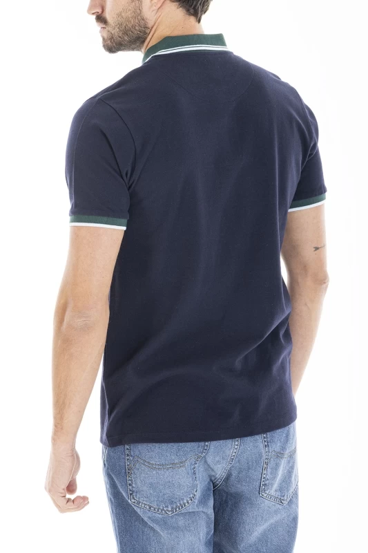 Polo in cotone piquet CALLUM BLU