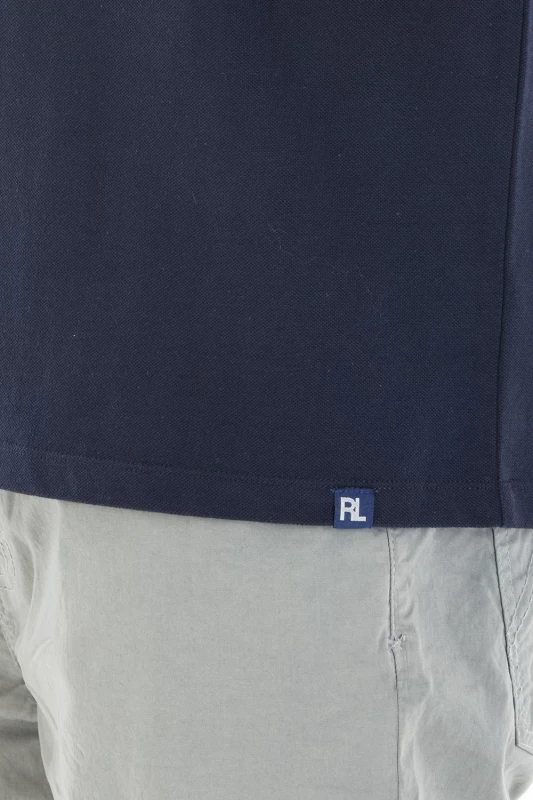 Polo brodé COEN BLEU