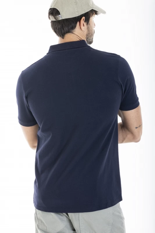 Polo brodé COEN BLEU
