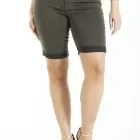 Stretch Bermuda Shorts with Elasticated Waistband OBB4
