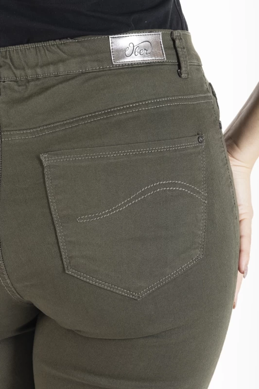 Stretch Bermuda Shorts with Elasticated Waistband OBB4