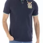 Polo in cotone piquet CALLUM BLU