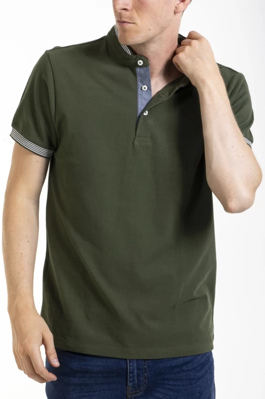 Mao style neck polo shirt FULVIO
