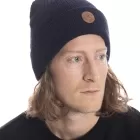 Cappello in maglia a coste blu scuro BONCO2
