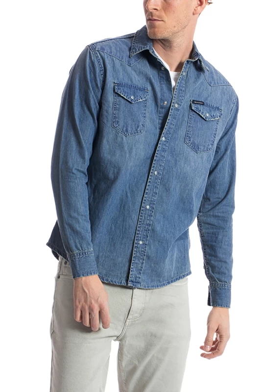 Camicia in denim western fit FURY