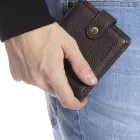 Porta carte + monete marroni PORTEC1