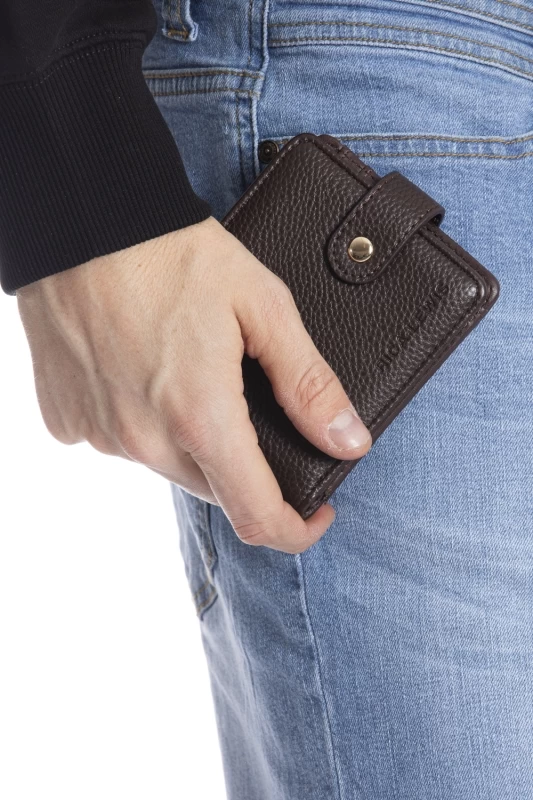 Porta carte + monete marroni PORTEC1