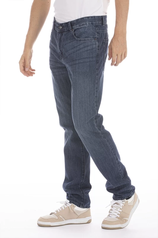 Jeans 5 poches brossé coupe droite ARKON3 longueur 30cm
