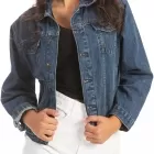 Veste en denim stone washed JINNY