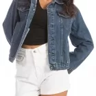 Veste en denim stone washed JINNY