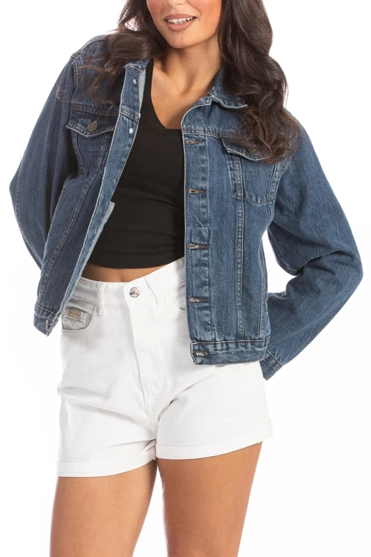 Veste en denim stone washed JINNY