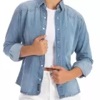 Chemise en denim bleached ROMMY
